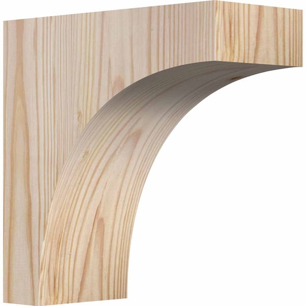 Ekena Millwork Huntington Smooth Corbel, Douglas Fir, 3 1/2"W x 8"D x 8"H COR04X08X08HUN00SDF - main